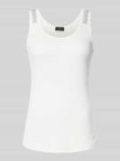 monari Tanktop mit Ziersteinbesatz in Offwhite, Größe 34