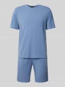 Hanro Pyjama mit Eingrifftaschen Modell 'Smart Sleep' in Rauchblau, Gr...