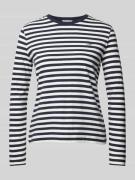 Gant Longsleeve mit Label-Stitching in Marine, Größe L