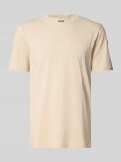 BOSS Green T-Shirt mit Label-Print in Beige, Größe XXL