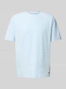 Scotch & Soda T-Shirt mit geripptem Rundhalsausschnitt in Hellblau, Gr...