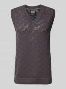 Scotch & Soda Pullunder mit gerippten Abschlüssen in Black, Größe L