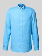 Scotch & Soda Regular Fit Freizeithemd aus reinem Leinen in Aqua, Größ...