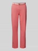 Christian Berg Woman Casual Fit Chino mit Gürtel in Koralle, Größe 38
