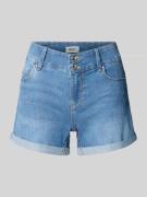 Only Regular Fit Jeansshorts aus Baumwoll-Mix Modell 'CARMEN' in Jeans...