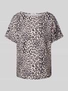 Christian Berg Woman T-Shirt mit geripptem Rundhalsausschnitt in Sand,...