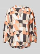 OPUS Blusenshirt mit V-Ausschnitt Modell 'Falinde' in Orange, Größe 34