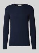 Tom Tailor Denim Regular Fit Strickpullover aus Baumwolle in Dunkelbla...