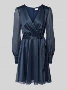 Jake*s Cocktail Mini Cocktailkleid in Wickel-Optik in Marine Melange, ...