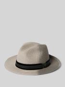 bugatti Strohhut mit Zierschleife in Taupe, Größe 59