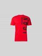 Dsquared2 Slim Fit T-Shirt aus reiner Baumwolle in Rot, Größe L