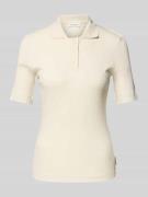 Marc O'Polo Slim Fit Poloshirt aus Baumwoll-Modal-Mix in Ecru, Größe X...