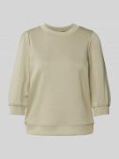 mbyM Sweatshirt aus Viskose-Mix mit 3/4-Arm Modell 'Kadi' in Hellgruen...