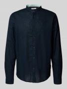 Tom Tailor Regular Fit Freizeithemd aus Leinen-Baumwoll-Mix in Marine,...