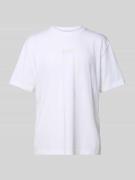 BOSS Green T-Shirt mit Label-Print in Weiss, Größe L