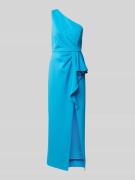 Adrianna Papell Abendkleid mit One-Shoulder-Träger in Tuerkis, Größe 3...