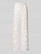 Jake*s Collection Straight Leg Hose aus Spitze in Offwhite, Größe 42