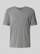 Hanro T-Shirt mit geripptem V-Ausschnitt in Mittelgrau Melange, Größe ...