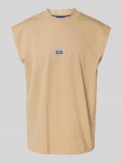 Hugo Blue Tanktop mit Label-Detail Modell 'Navertz' in Beige, Größe XX...