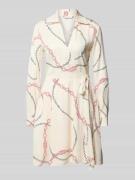 Tommy Hilfiger Mini Wickelkleid mit Motiv-Print in Weiss, Größe 38