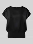 Zero Relaxed Fit Blusentop mit Kappärmeln in Black, Größe 38