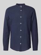 Only & Sons Slim Fit Leinenhemd mit Stehkragen Modell 'CAIDEN' in Mari...