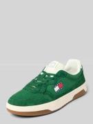 Tommy Jeans Low Top Sneaker aus Veloursleder in Gruen, Größe 41