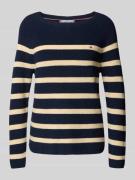 Tommy Hilfiger Regular Fit Strickpullover aus reiner Baumwolle in Mari...