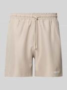 Pegador Badehose mit Label-Stitching in Beige, Größe S