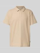 Tom Tailor Regular Fit Ripp Poloshirt mit Stretch-Anteil in Beige, Grö...