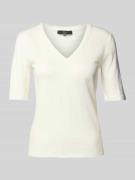 Weekend Max Mara T-Shirt mit V-Ausschnitt Modell 'OPZIONE' in Weiss, G...