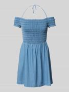 Tommy Jeans Tailliertes Minikleid aus reiner Baumwolle in Jeansblau, G...