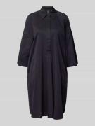 Marc Cain Knielanges Hemdblusenkleid mit 3/4-Arm in Marine, Größe 36