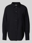 Gina Tricot Regular Fit Leinenhemdbluse mit durchgehender Knopfleiste ...