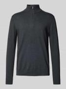 SELECTED HOMME Strickpullover mit Stehkragen in Anthrazit Melange, Grö...