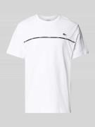 Lacoste T-Shirt mit Logo-Badge in Weiss, Größe L