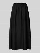 YAS Leinenrock mit elastischem Bund Modell 'FLAXY' in Black, Größe 34