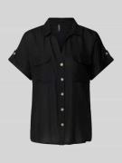 Vero Moda Regular Fit Hemdbluse mit Brusttaschen Modell 'BUMPY' in Bla...