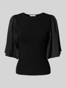 Gestuz T-Shirt mit Ärmeln aus fließendem Stoff Modell 'sama' in Black,...