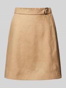 MM Leinenrock mit Gürtel Modell 'SCOGLIO' in Camel, Größe 36
