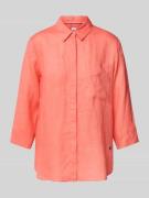 Brax Regular Fit Leinenbluse mit Brusttasche Modell 'Vickie' in Korall...