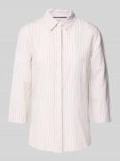 Brax Regular Fit Leinenbluse mit 3/4-Arm Modell 'Vickie' in Beige, Grö...