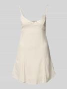 Review Ausgestelltes Minikleid Leinen-Anteil in Offwhite, Größe L