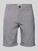 SELECTED HOMME Slim Fit Shorts mit Strukturmuster Modell 'LUTON' in Bl...