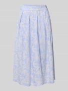 0039 Italy Midirock mit gelegten Falten Modell 'KYLIE' in Bleu, Größe ...