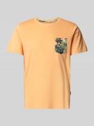 Blend T-Shirt mit geripptem Rundhalsausschnitt Modell 'BHJEM' in Orang...