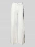 Stefanel Wide Leg Jeans mit Eingrifftaschen in Offwhite, Größe 36