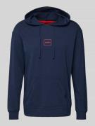 HUGO Hoodie mit Label-Print Modell 'Laze' in Marine, Größe L