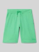 HUGO Regular Fit Sweatshorts mit Label-Print in Gruen, Größe 140