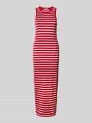 Tommy Hilfiger Slim Fit Maxikleid ohne Ärmel in Rot, Größe L
